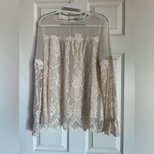 Sundance Catalog romantic lace blouse NWT